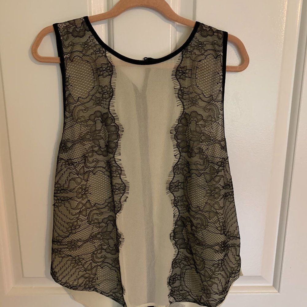 Lace Sheer Tank Blouse
